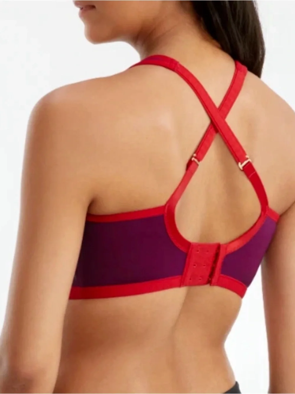 Natori YOGI Underwire Sports Bra JEWEL VIOLET CONVERTIBLE purple 34D